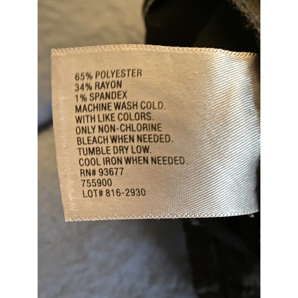 Worthington Women’s Black Trouser Polyester Blend Stretch Boot Cut Dress Pant 12 - Picture 4 of 4